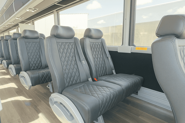 interior of Reading Coach Bus Service charter bus