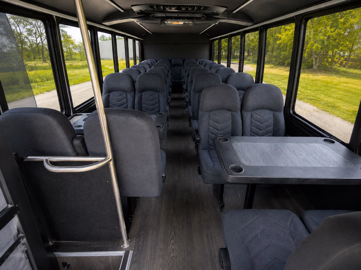 reading 15 passenger minibus inside