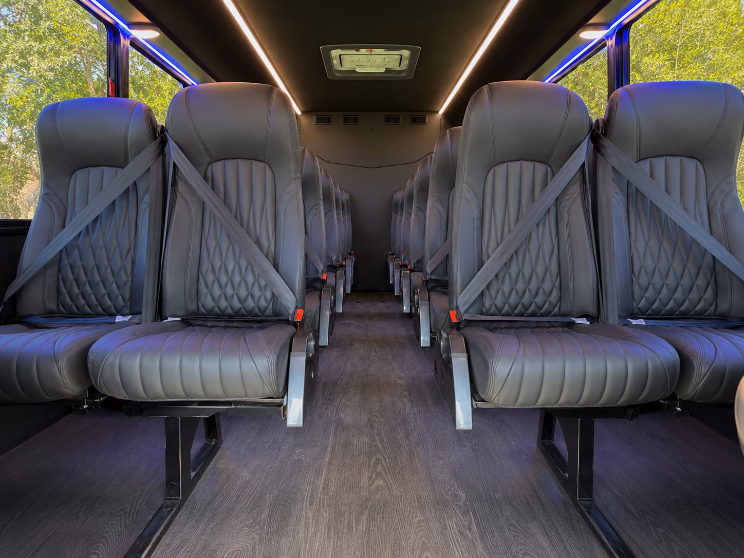 reading 18 passenger minibus inside
