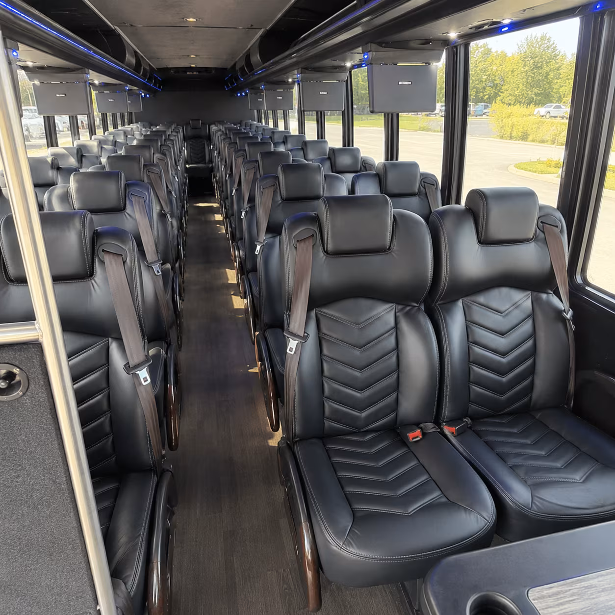 reading 28 passenger minibus inside