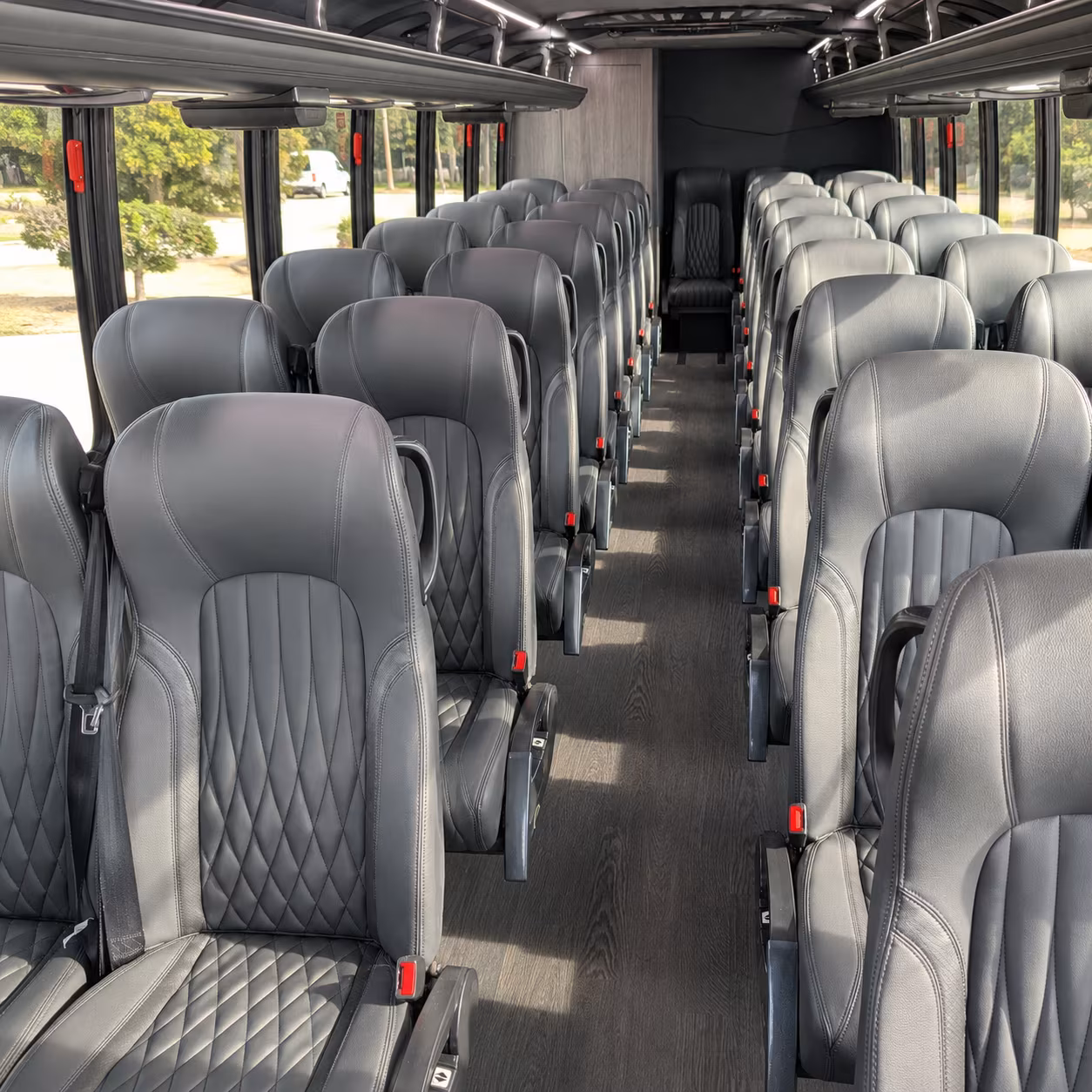 reading 35 passenger minibus inside