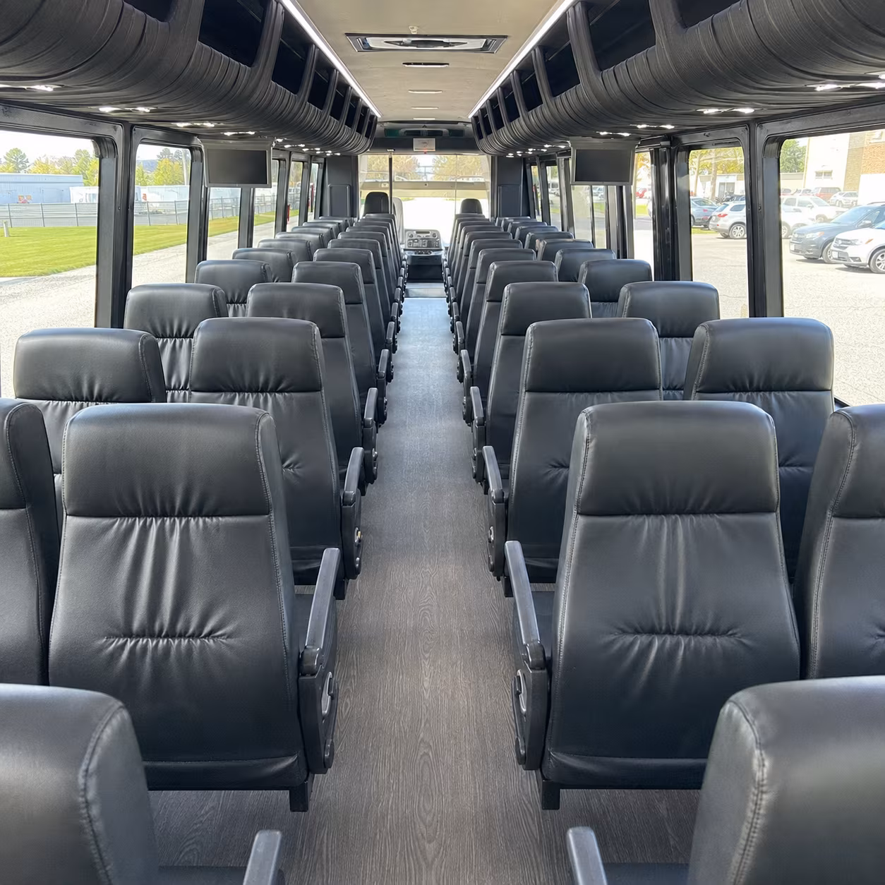 reading 35 passenger minibus interior
