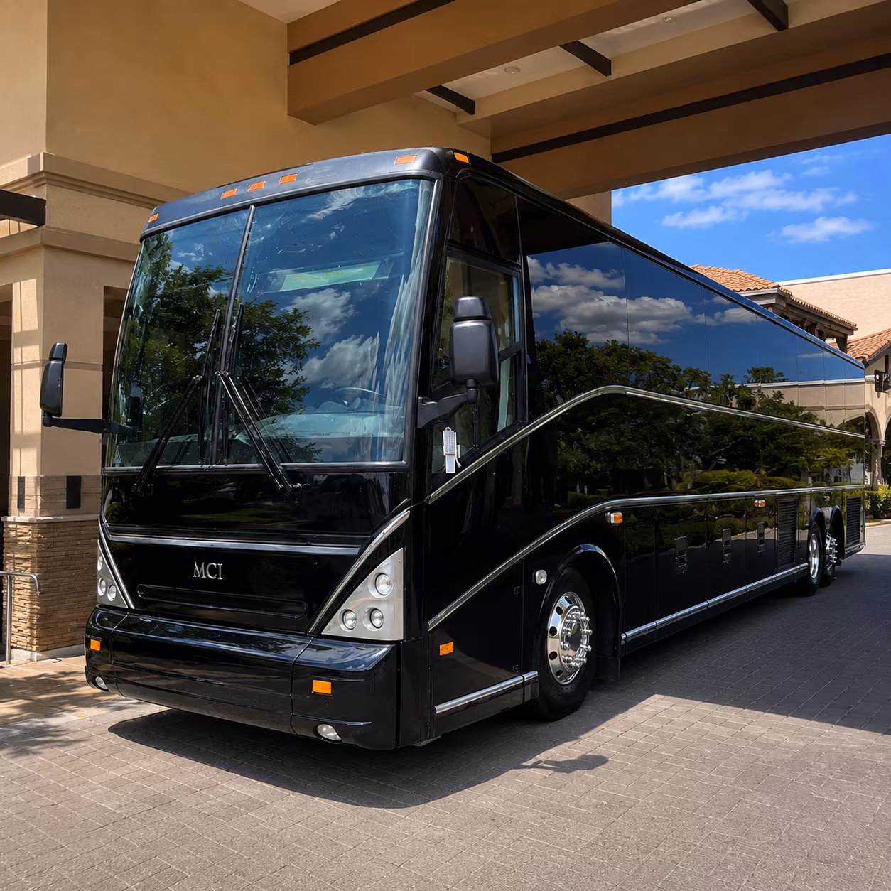 reading 56 passenger charter bus